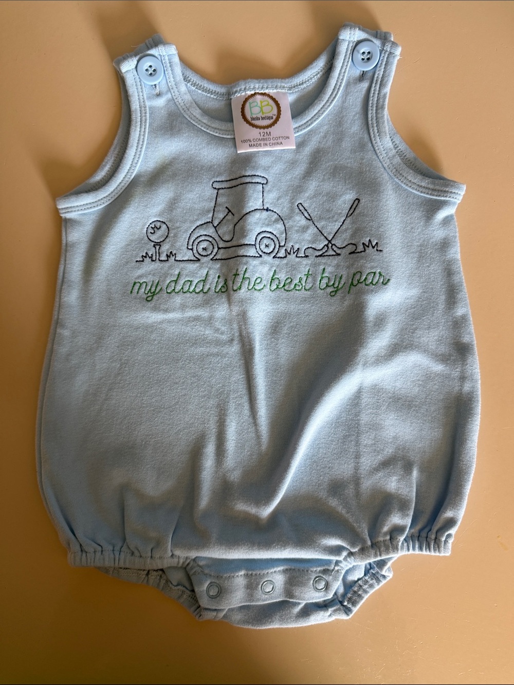 Golf onesie 12 mos - my dad is the best by par